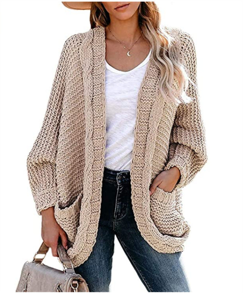 Pull cardigan torsadé